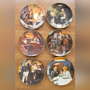 Norman Rockwell Limited Edition Collector Fine China Plates Complete Set of 6